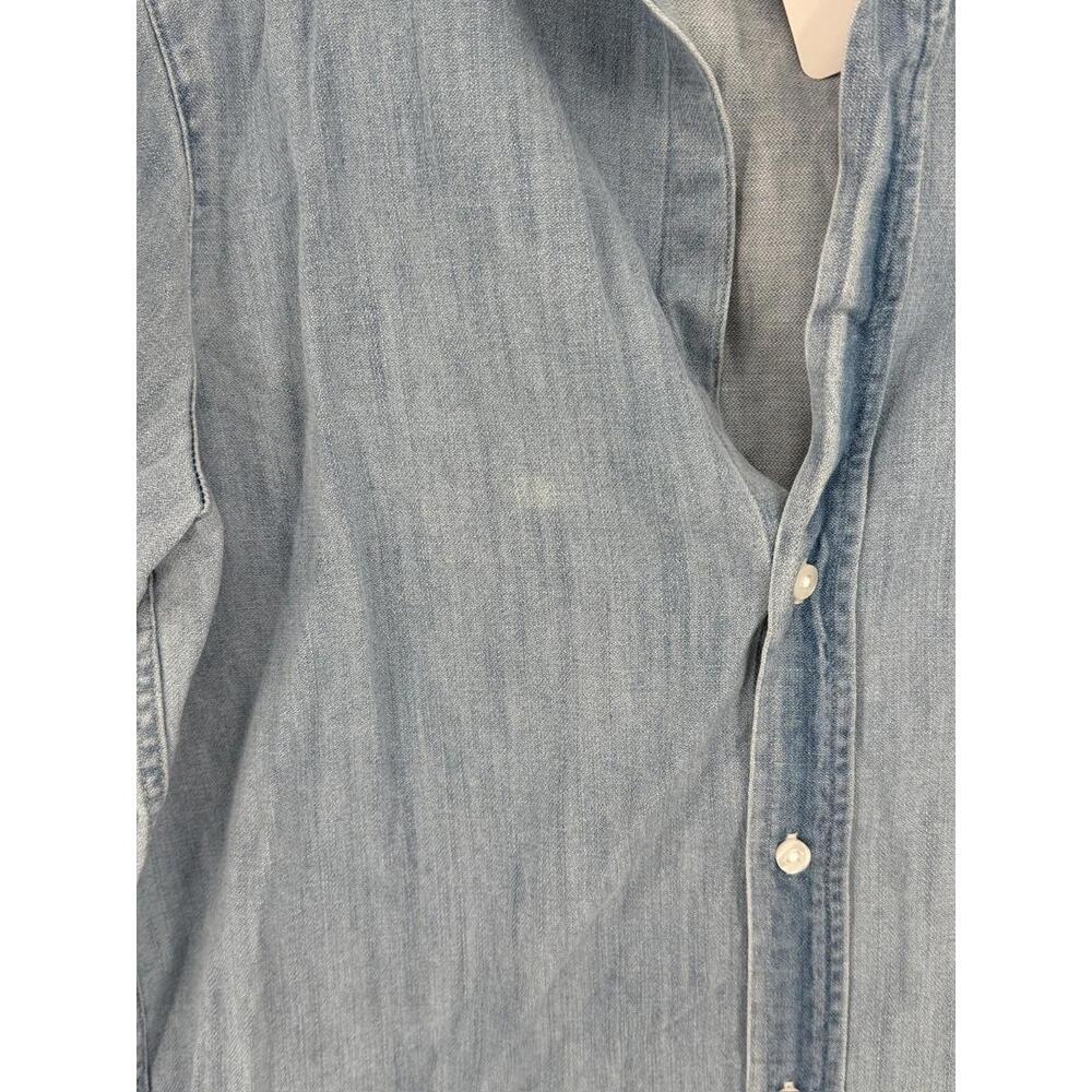 Frank & Eileen Light Blue Denim Long Sleeve Button Eileen Top Sz XXS - Picture 3 of 7